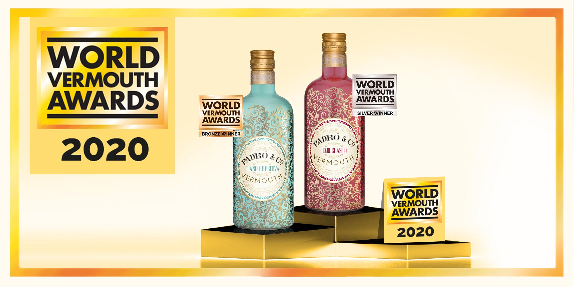 Los cinco Padró & Co. en el podio de los World Vermouth Awards